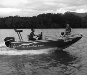 The OceanBlue Boats 5m centre console looks magnificent on the water.